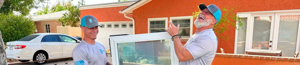 Krasiva Windows & Doors Installers Smiling and Laughing