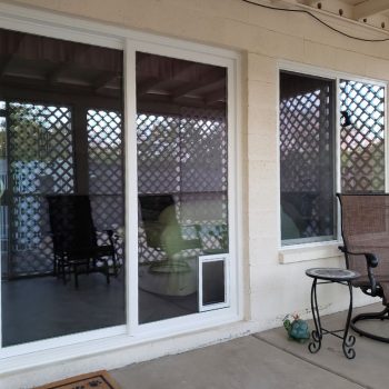 Sliding Doors with Dog Door Inserts